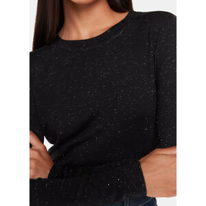 Whistles Annie Black Sparkle Crew Neck